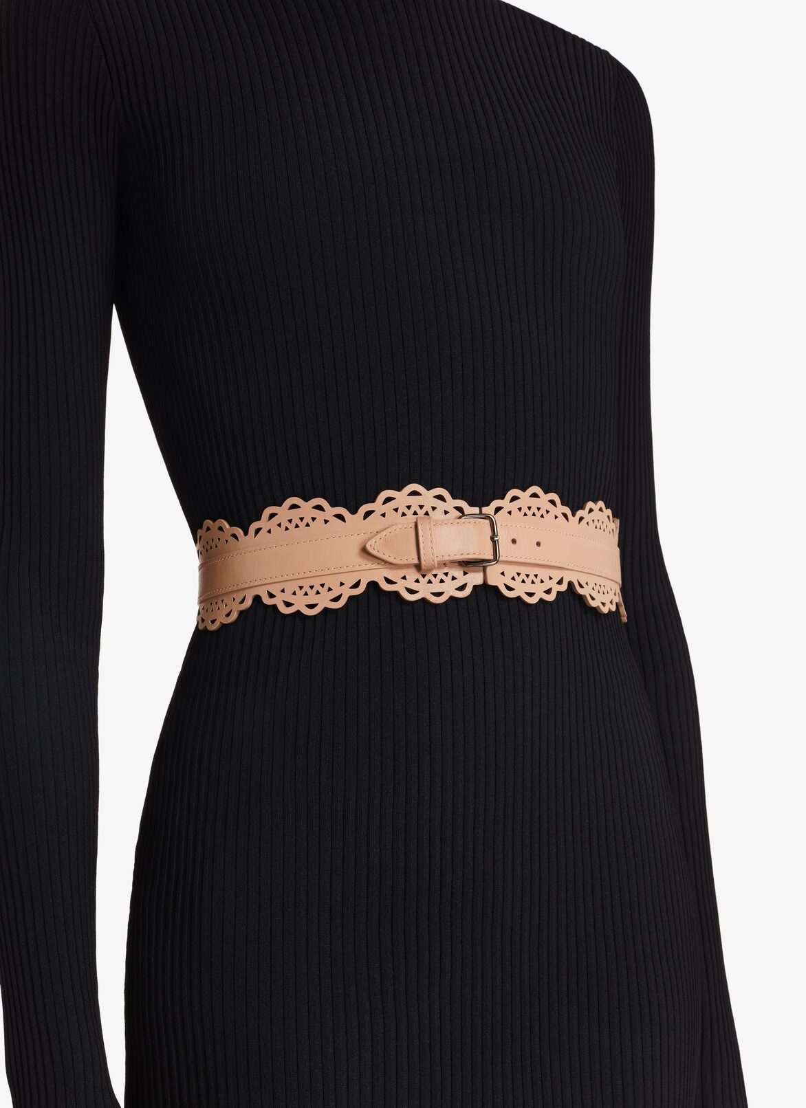 비엔 웨이브 럭스 송아지 가죽 뷔스티에 벨트 ALAÏA 샌디 비엔 웨이브 럭스 송아지 가죽 뷔스티에 벨트